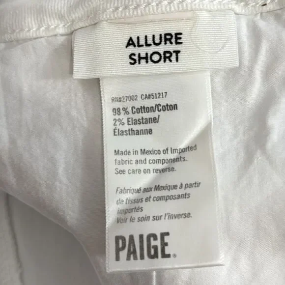 NWT PAIGE Women's Flaunt Ultra High Rise Slightly‎ a Lined Waist Shorts Size 34 - Picture 8 of 11